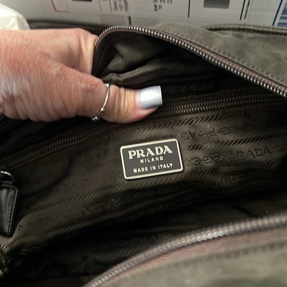 Prada chocolate brown micro fiber & leather bag with dust bag - Picture 12 of 13